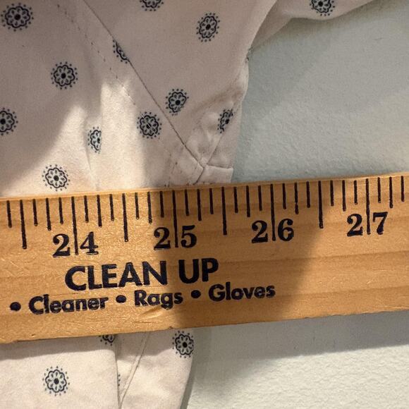 Ted Baker Shirt Mens Extra Large White Blue Floral Dot Button Up Dress Casual‎ - Picture 7 of 10